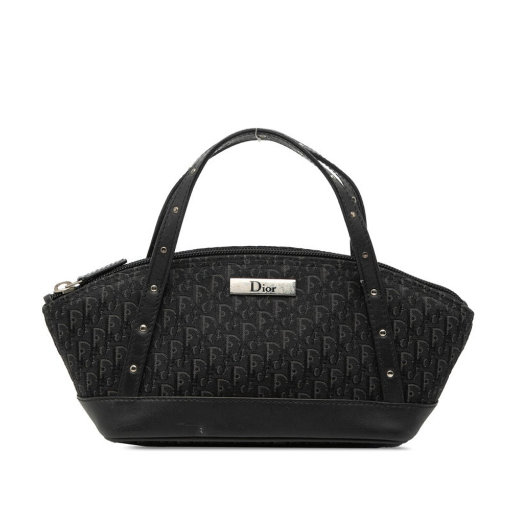 Christian Dior Dior Street Chic Trotter Handbag, Black Leather & Canvas, Wome...
